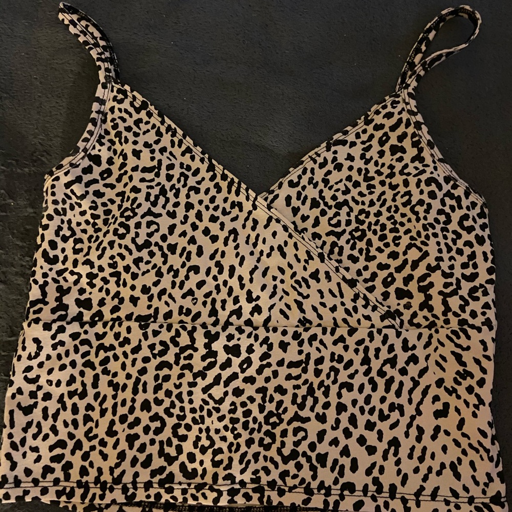 cute leopard print cropped cami